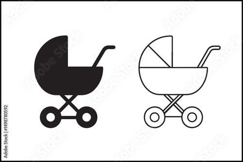 Stroller Bold & Thin Outline