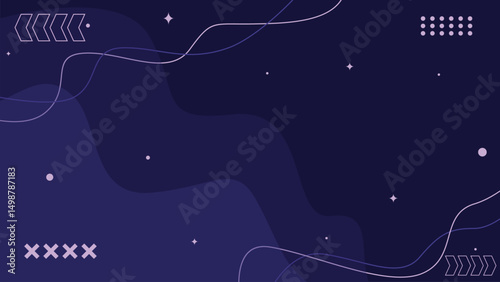 Futuristic Technology Background Template with Abstract Waves and Digital Elements