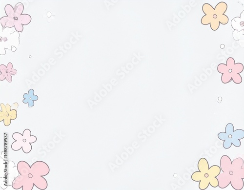 周りに小さな花が散らばっている背景