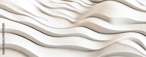 Wavy light abstract monochrome pattern. Crumpled paper texture. Vector illustration	
