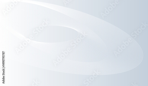 Elegant White Line Art with Gentle Curves on a Subtle Gradient Background Creates a Soothing and Modern Visual Effect Perfect for Tech and Design Projects