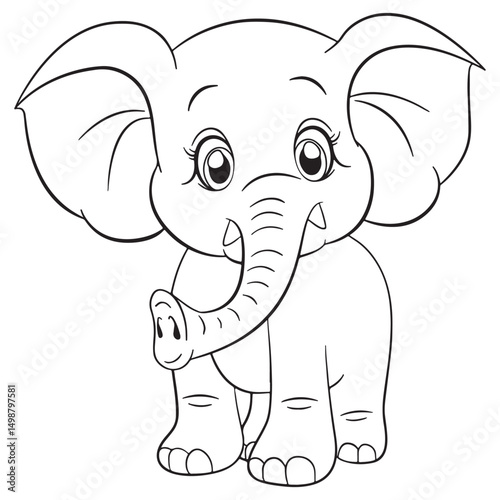  black and white drawing For children to learn to color according to the picture.