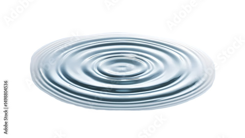 Water ripple with concentric circles on Transparent Background
