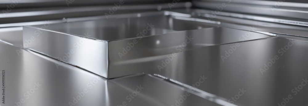 custom made wallpaper toronto digitalGleaming silver surface, polished to a mirror sheen,  industrial,  gleam,  futuristic