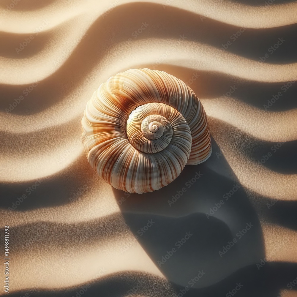 Top casting a delicate shadow