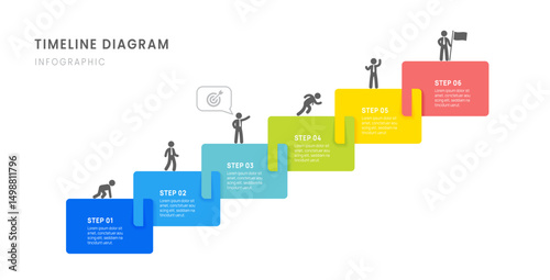 Business roadmap timeline infographic milestones elements, diagram, and icon, vector.