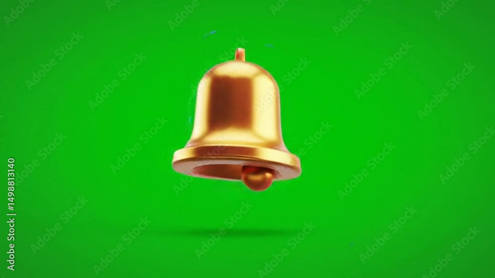 3D YouTube Subscribe Button Animation with Bell and Like Clicks on Green Screen
