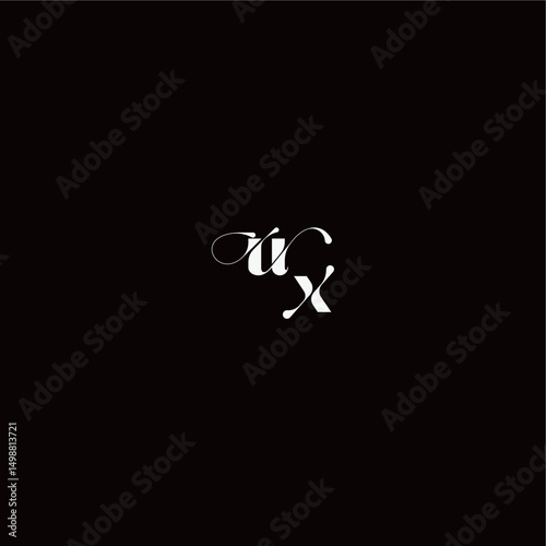 monogram style and elegant concept UX wedding typography initial letter organic hairline logo