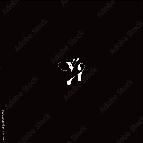 monogram style and elegant concept VI wedding typography initial letter organic hairline logo