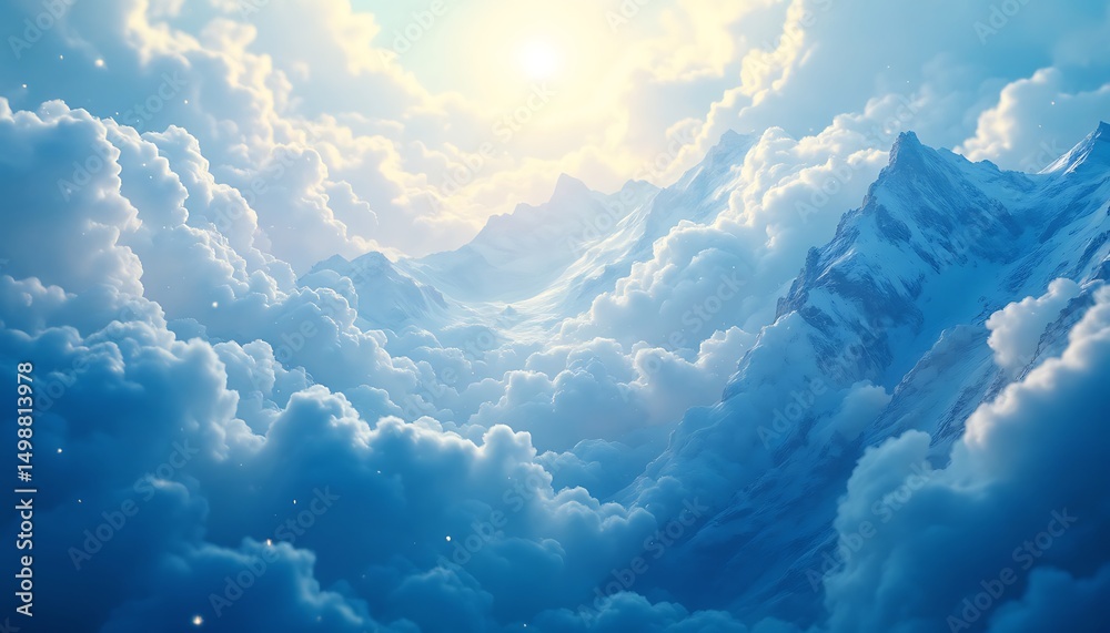 Naklejka premium clouds over the blue sky