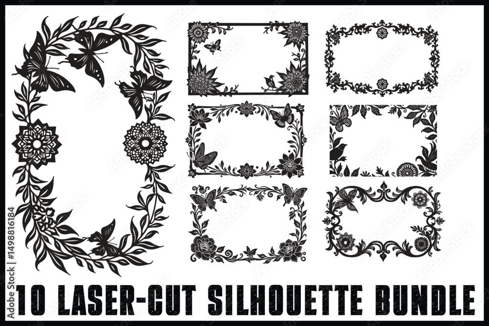 Obraz premium Nature-Inspired Laser Cut Bundle