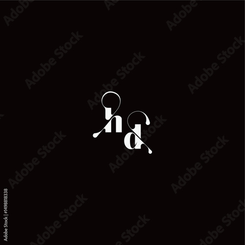 organic hairline logo wedding typography initial letter monogram style and elegant concept HD