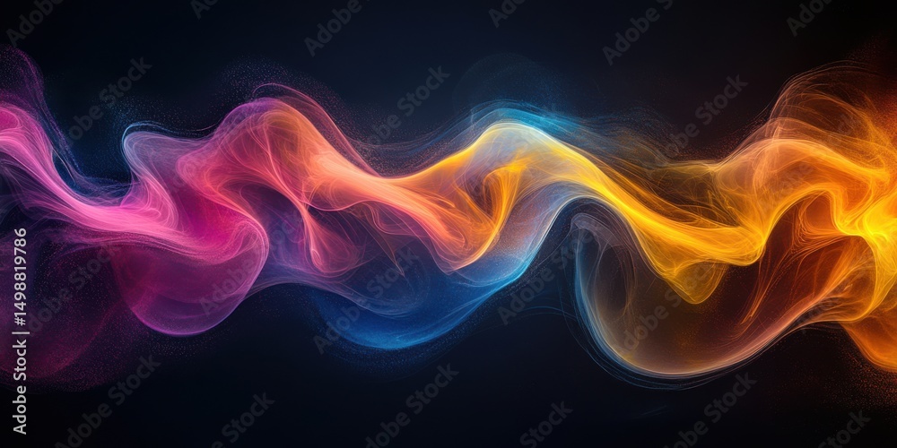 Abstract Colorful Swirling Waves Digital Art Background Design Blue Pink Dark Fluid Shiny Light Abstract Colorful Swirling Waves Digital Art Background Design Blue Pink Dark Fluid Shiny Light