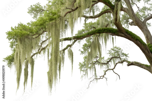 Hanging Spanish moss isolated-on PNG.
