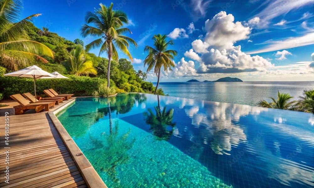 Fototapeta premium Swimming pool in the tropical resort