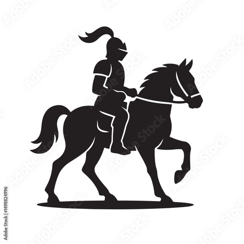 Knight Armor Horse Silhouette