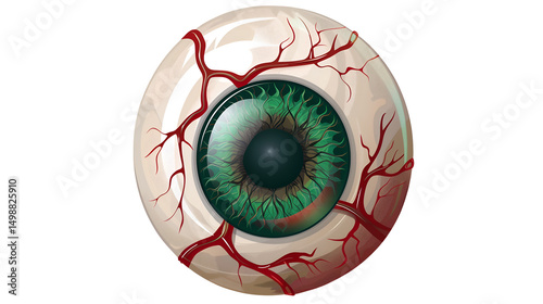 Hyperrealistic Human Eye Anatomy: Detailed Iris, Pupil & Blood Vessels with Cinematic Octane Render

