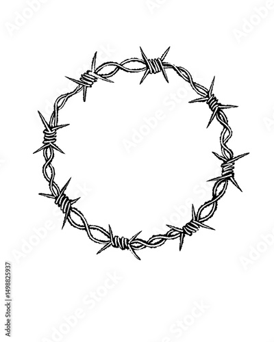 barbed wire frame