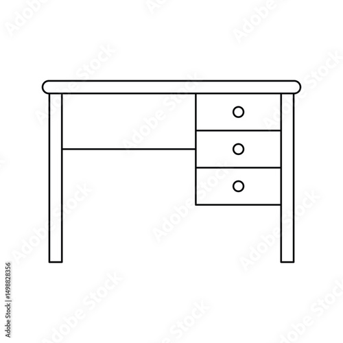 wooden table vector icon