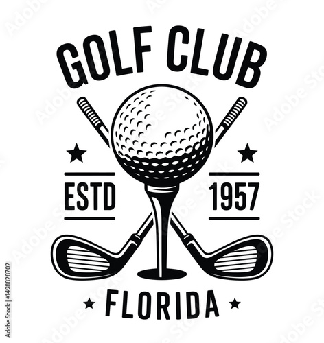 Golf clubs emblem
 t shirt design 