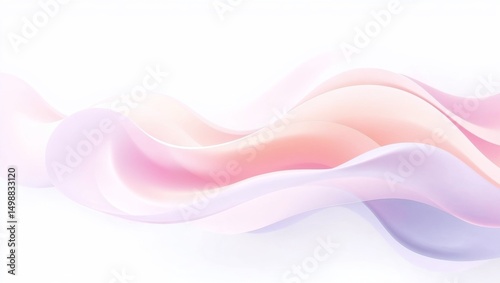 flowing gradient waves with pastel color blend, soft curves and fluid motion on a clean modern background, ideal for tech or product use