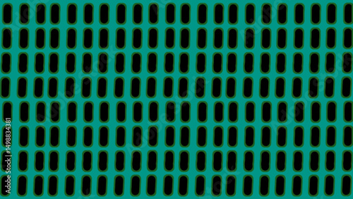 Abstract teal and black pattern with repeating oval shapes