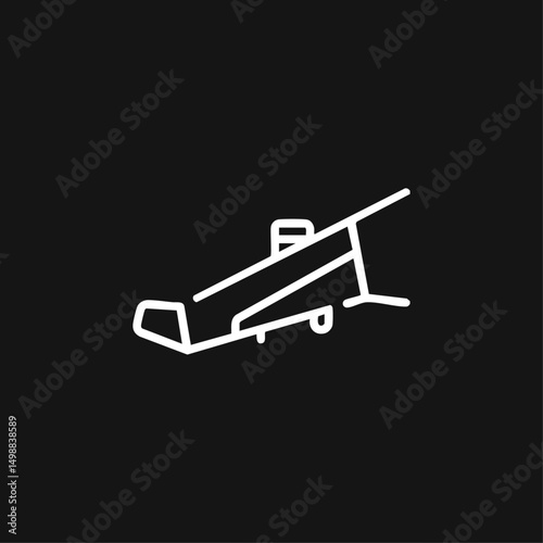 Airplane wing icon logo flat vector design