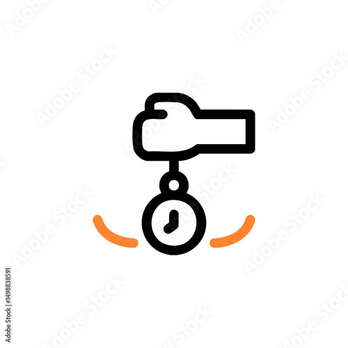 Hypnotize icon logo flat vector design