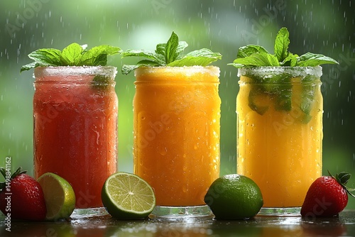 Refreshing Summer Drinks with Citrus and Mint for Vibrant Tropical Getaways photo