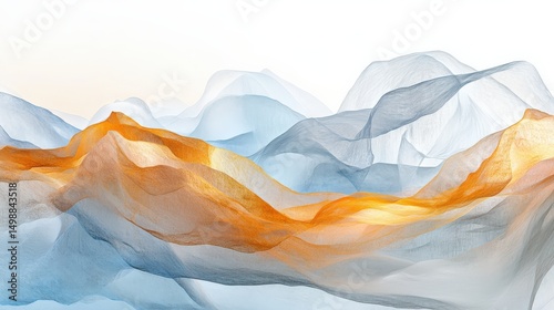 Wallpaper Mural Ethereal Abstract Landscape with Flowing Colors and Textures Torontodigital.ca