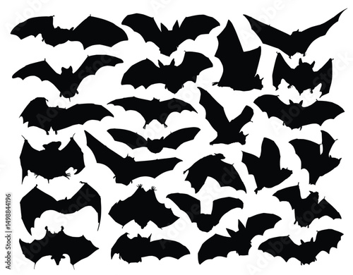 The set of bat silhouettes.
