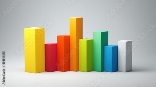 Free Download Colorful bar chart displaying data visualization techniques for performance analysis and statistical insights in business - GFXLoad