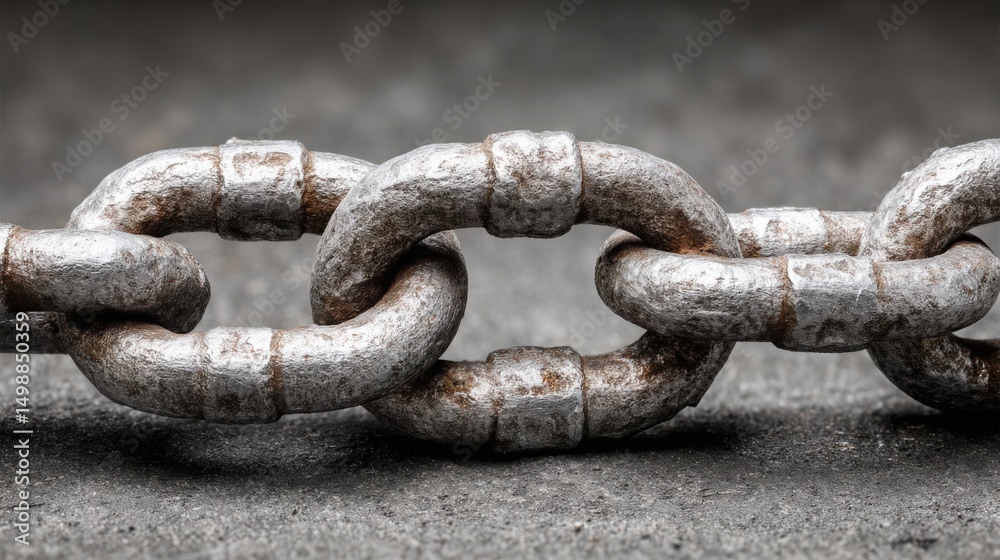 Fototapeta premium Interconnected chain symbolizing trust and memory in blockchain technology for secure data transactions