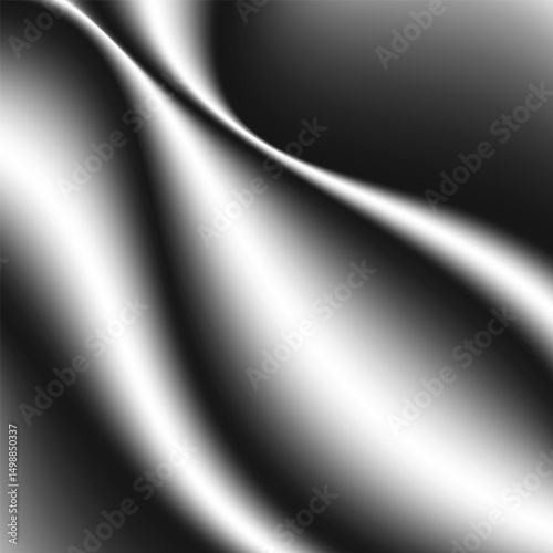A black and white photo of a silver metallic