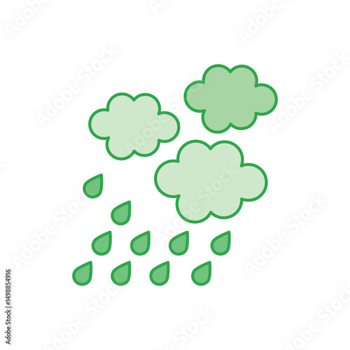 Rain Cloud Vector icon