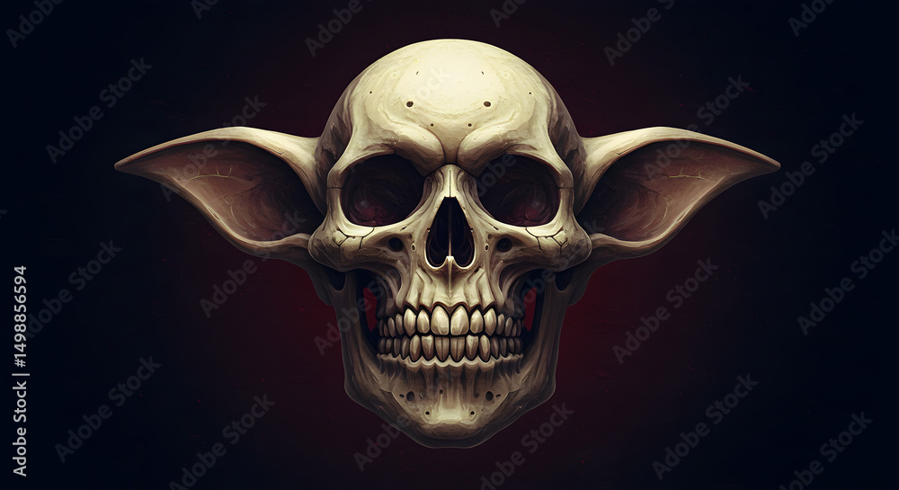 Obraz premium Skull with Big Ears