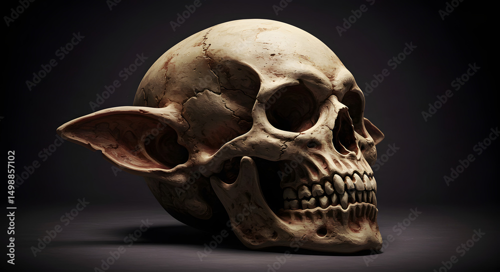 Obraz premium Skull with elf ear