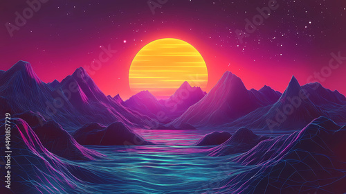 Lo-Fi music picture The background that goes well with the lo-fi music genre Generative AI	