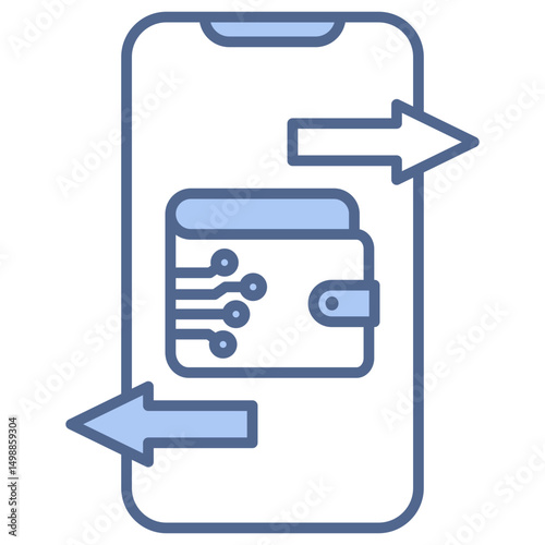 Cashless Blue Icon
