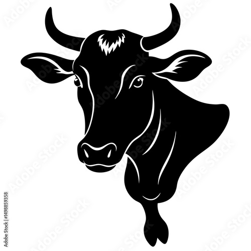 black and white cow