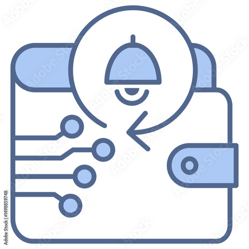 Real Time Notification Blue Icon