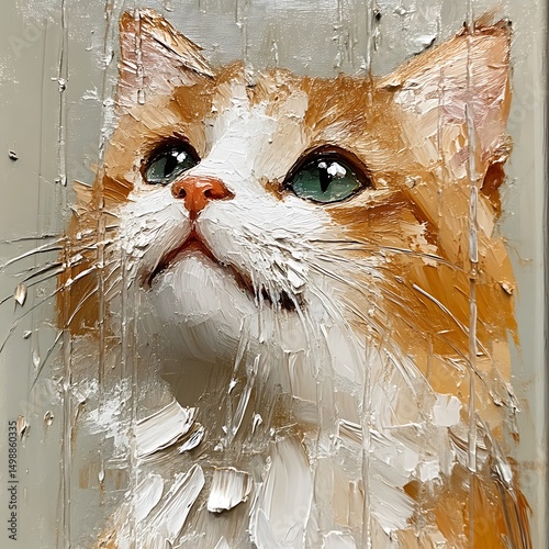 Close-up portrait of a ginger cat.