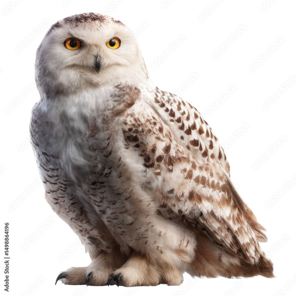 Obraz premium Majestic owl in flight nature setting wildlife photography transparent background captivating viewpoint