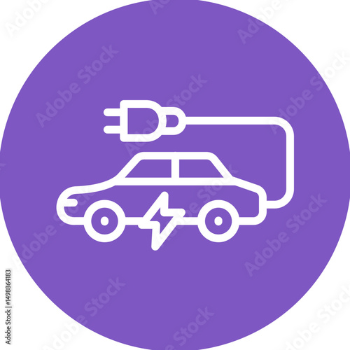 Electric Vehicle Charging Icon