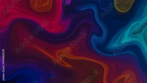 Fluid Art Creating Abstract Swirls of Color in Motion