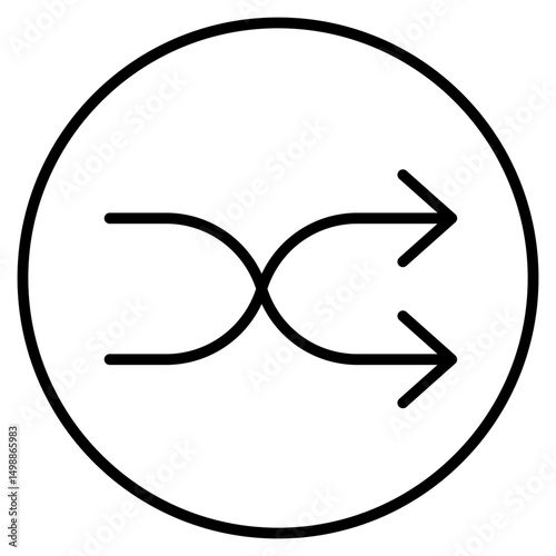 Vector Icon shuffle, arrow, sign, side