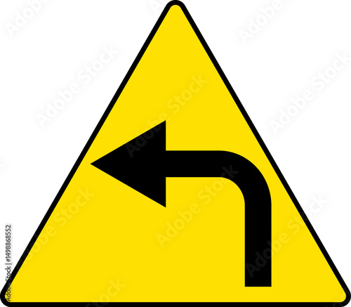 turn left sign. right traffic sign. Left Turn symbol. Arrow Sign Direction Icon. Road sign indicates. redo process. road signpost symbol