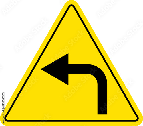 turn left sign. right traffic sign. Left Turn symbol. Arrow Sign Direction Icon. Road sign indicates. redo process. road signpost symbol