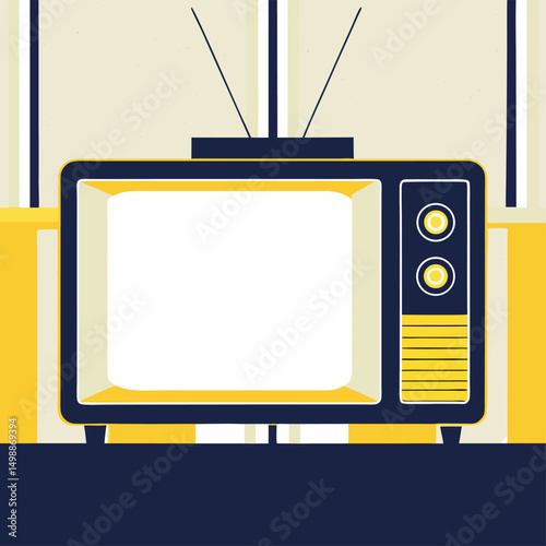 retro tv vector illustration