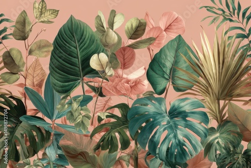 Tropical Leaf Botanical Illustration